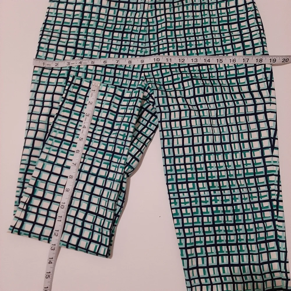 Kate Spade Breeze Block Plaid Cotton Pants Size 6